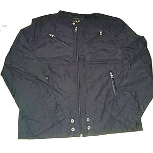 Seduka New York Black Moto Lightweight Casual Nylon Jacket